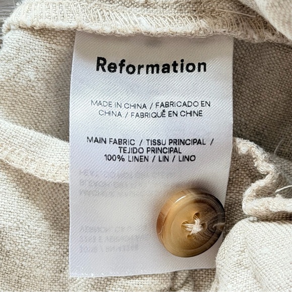 Reformation Alex Linen Mid Rise Pants - Picture 10 of 12